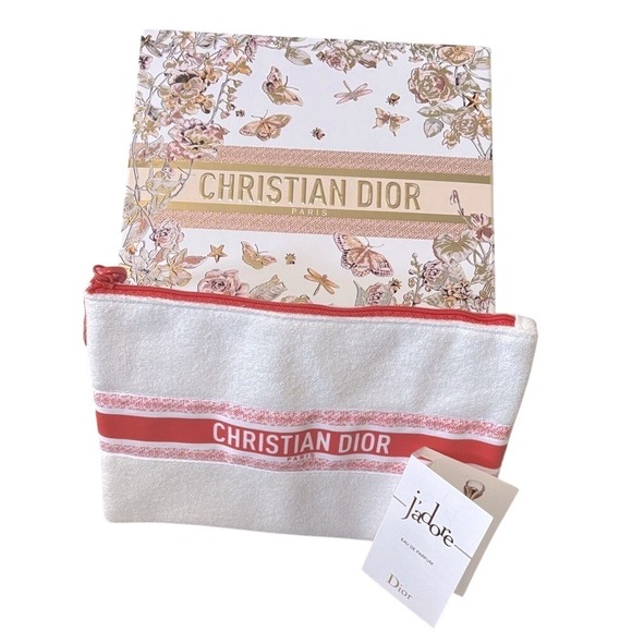 Christian Dior Giftable Set J'adore and Cosmetic Bag Pouch with Box New - Picture 2 of 9